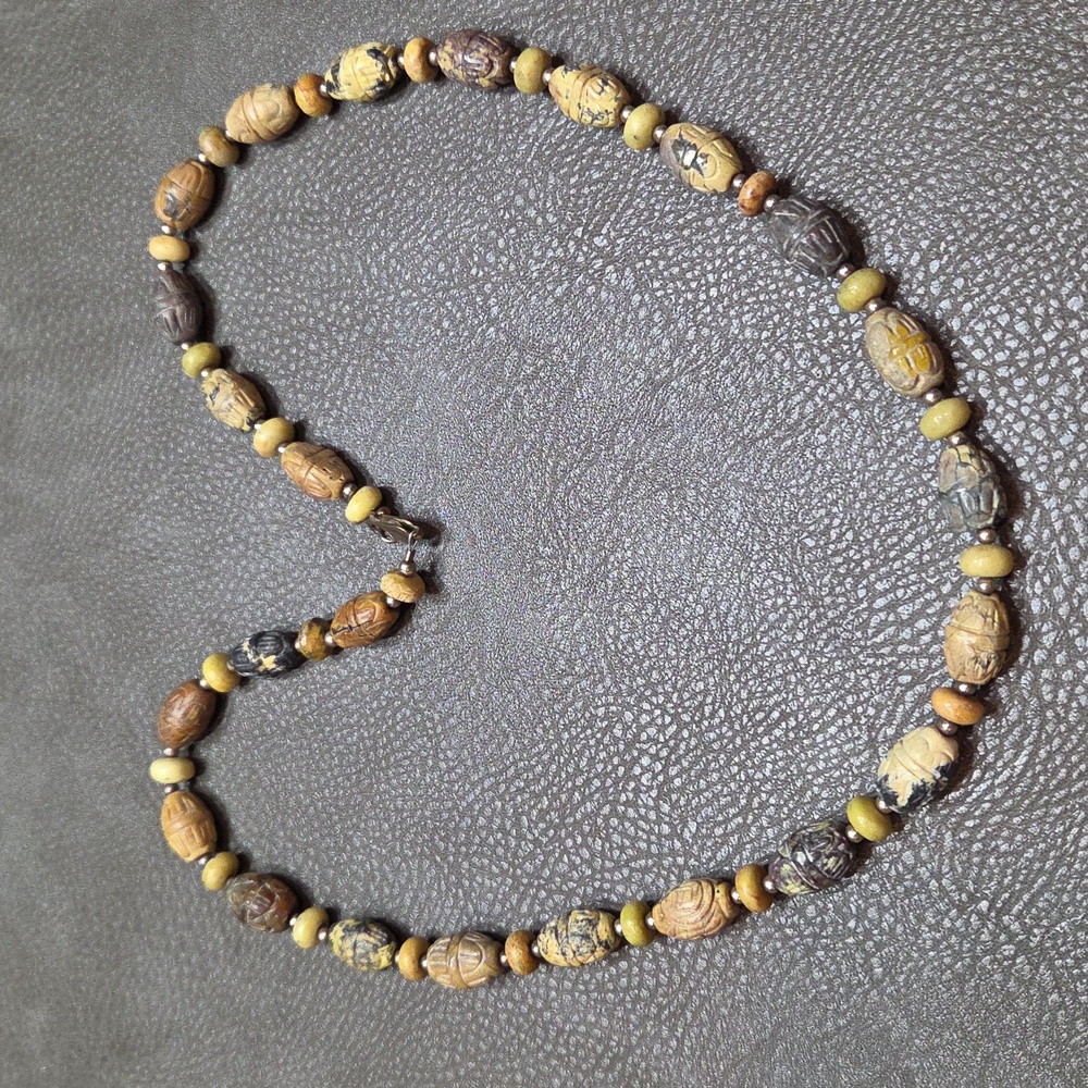 Natural Earth Tone Beaded Necklace ❤️